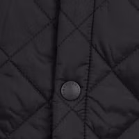 Shop BARBOUR 黑色刺繡Logo單排扣棉質外套. MQU0240MQUBK11