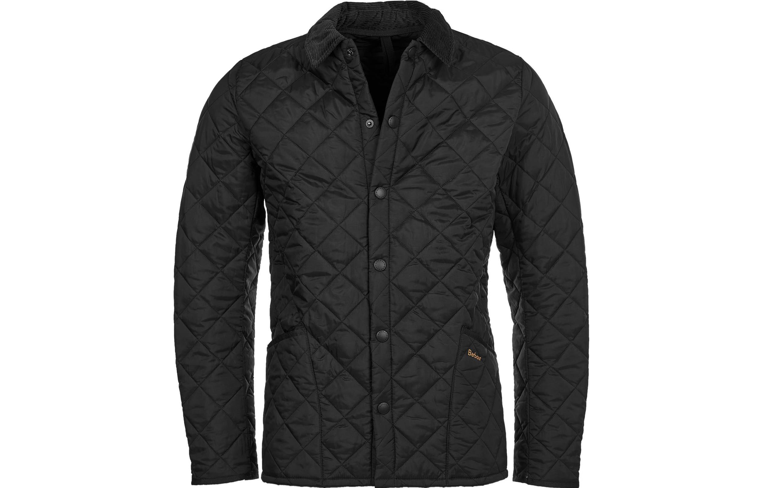 BARBOUR  Black Quilted Jacket - Solid Color and Warm MQU0240-BK