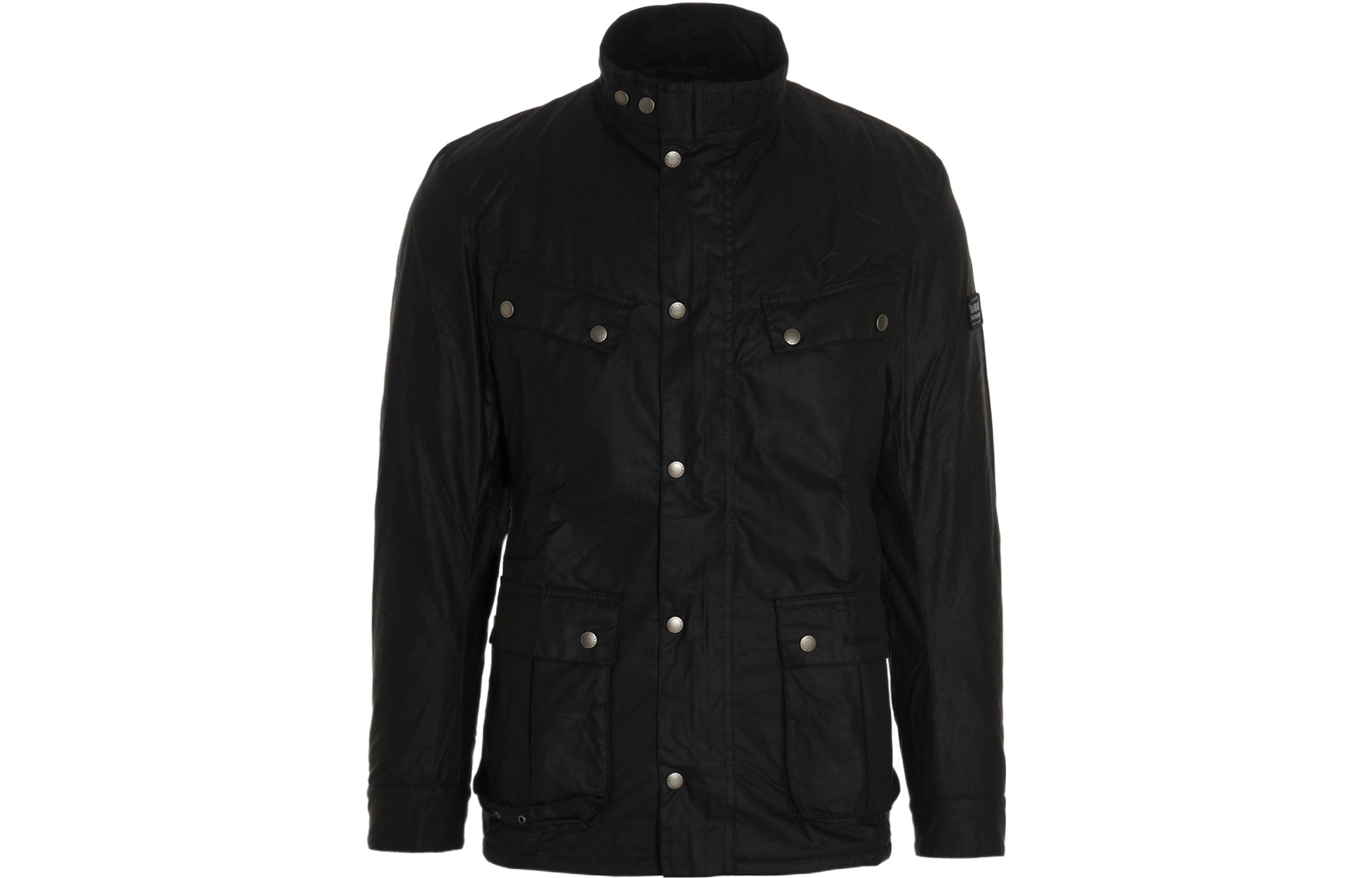 BARBOUR  Black Stand Collar Button-Up Jacket with Plain Pocket Design. MWX0337MWXBK91 圖 2