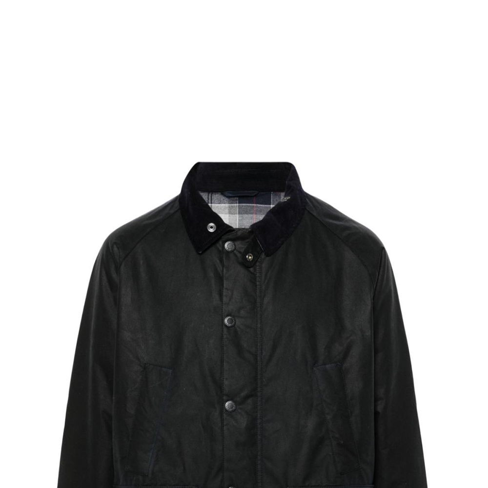 BARBOUR  Black Waxed Jacket - Solid Color, Slim Fit, Single-Breasted. MWX2201NY94 圖 7