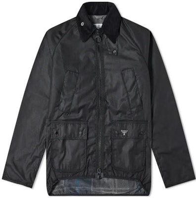 Barbour 黑色字母印花拉链封口蜡质夹克. MWX1716BK11 Buy Barbour 黑色字母印花拉链封口蜡质夹克. MWX1716BK11
