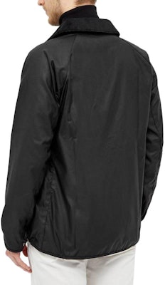 Barbour 黑色字母印花拉链封口蜡质夹克. MWX1716BK11 Purchase Barbour 黑色字母印花拉链封口蜡质夹克. MWX1716BK11