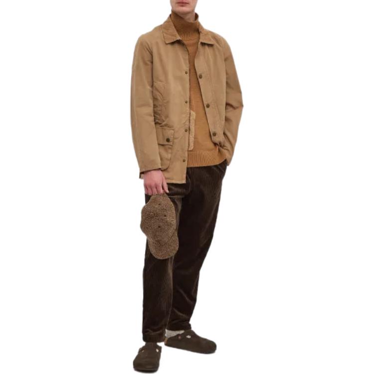 Lookbook 巴伯尔棕色单排扣休闲翻领夹克 MCA0792BE31