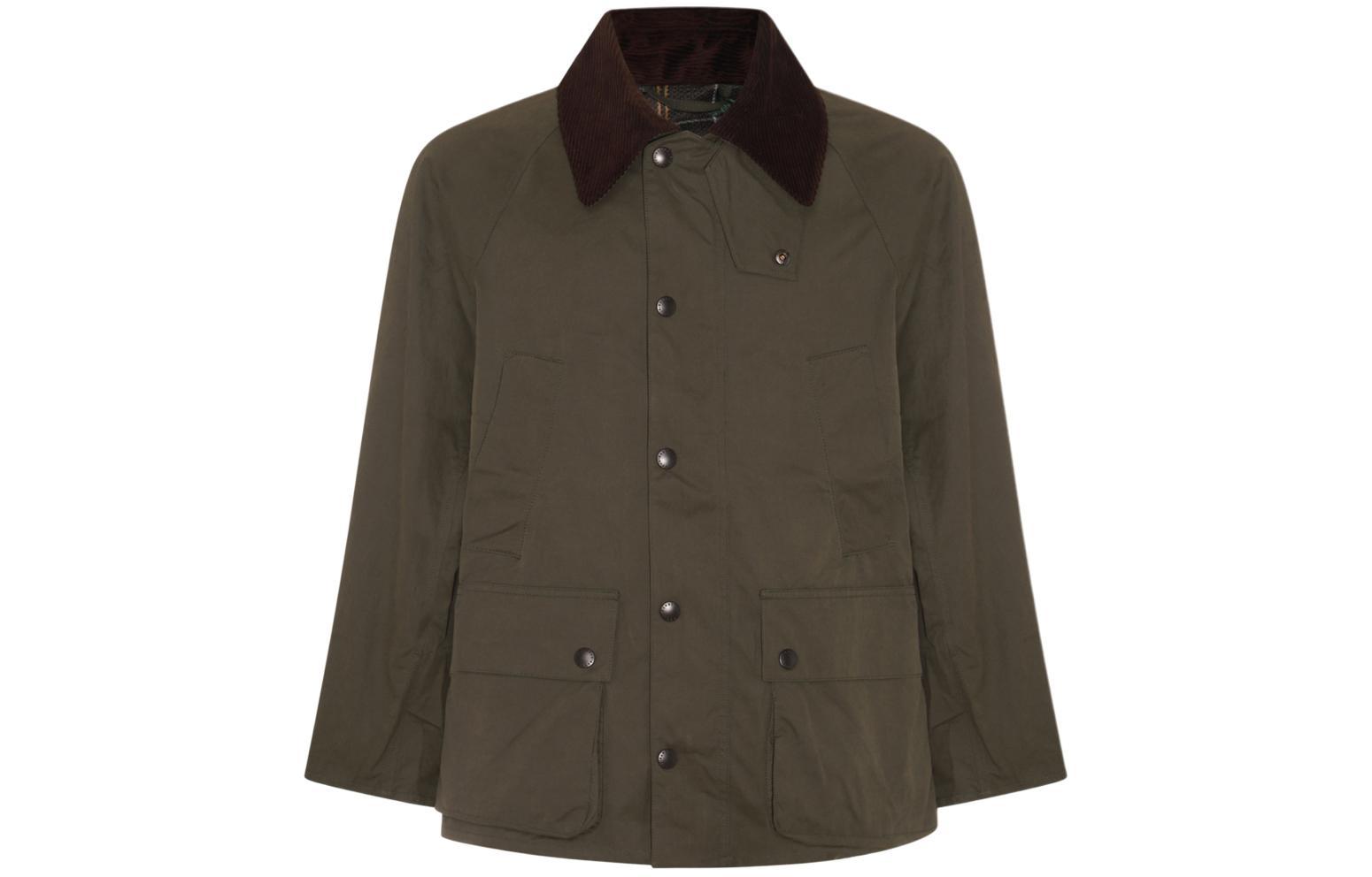 Barbour  Green Slim Fit Jacket with Colorblock Collar and Long Sleeves. MCA0933MC-ASG71 圖 2