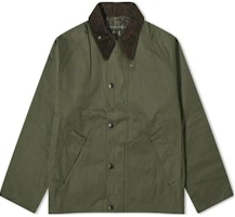 Barbour Green Two-Tone Single-Breasted Collar Jacket MCA0931SG71 Barbour Green Two-Tone Single-Breasted Collar Jacket MCA0931SG71