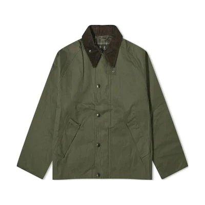 Barbour Green Two-Tone Single-Breasted Collar Jacket MCA0931SG71