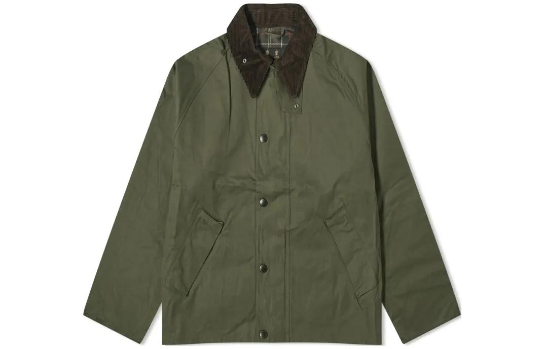 Order 巴伯尔绿色双调单排扣领夹克 MCA0931SG71