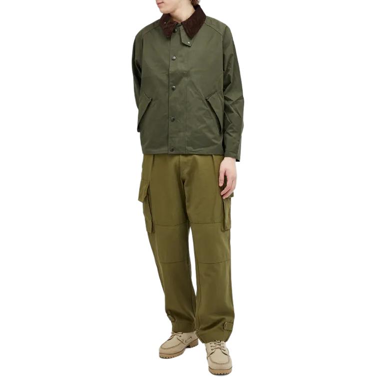 Lookbook 巴伯尔绿色双调单排扣领夹克 MCA0931SG71