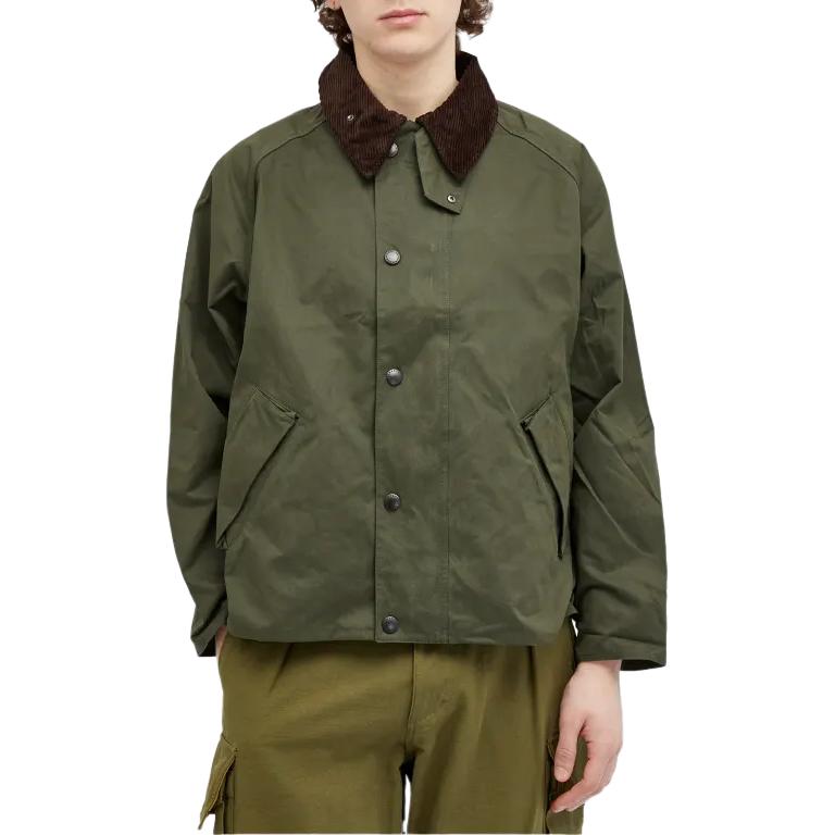 Shop 巴伯尔绿色双调单排扣领夹克 MCA0931SG71