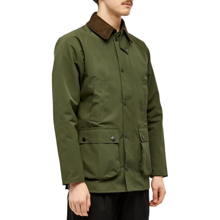 Barbour  Green Waxed Jacket with Turn-Down Collar and Long Sleeves. MCA0784SG51 圖 4
