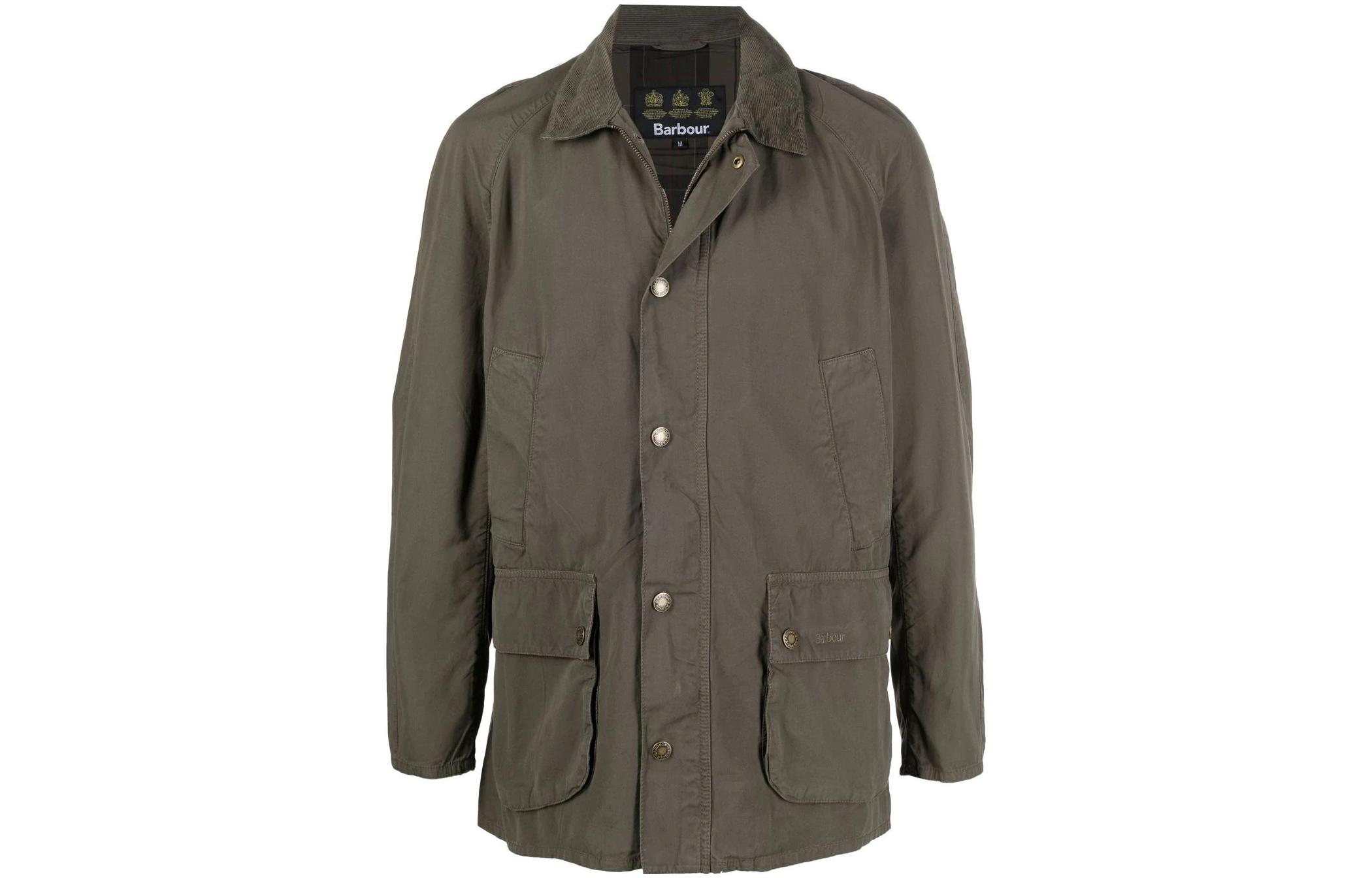 BARBOUR  Military Green Casual Single-Breasted Long-Sleeve Jacket MCA0792OL51