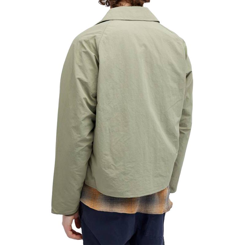 Shop 巴伯尔军绿色短领纽扣夹克 MSP0090OL31