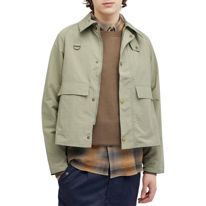 Purchase 巴伯尔军绿色短领纽扣夹克 MSP0090OL31