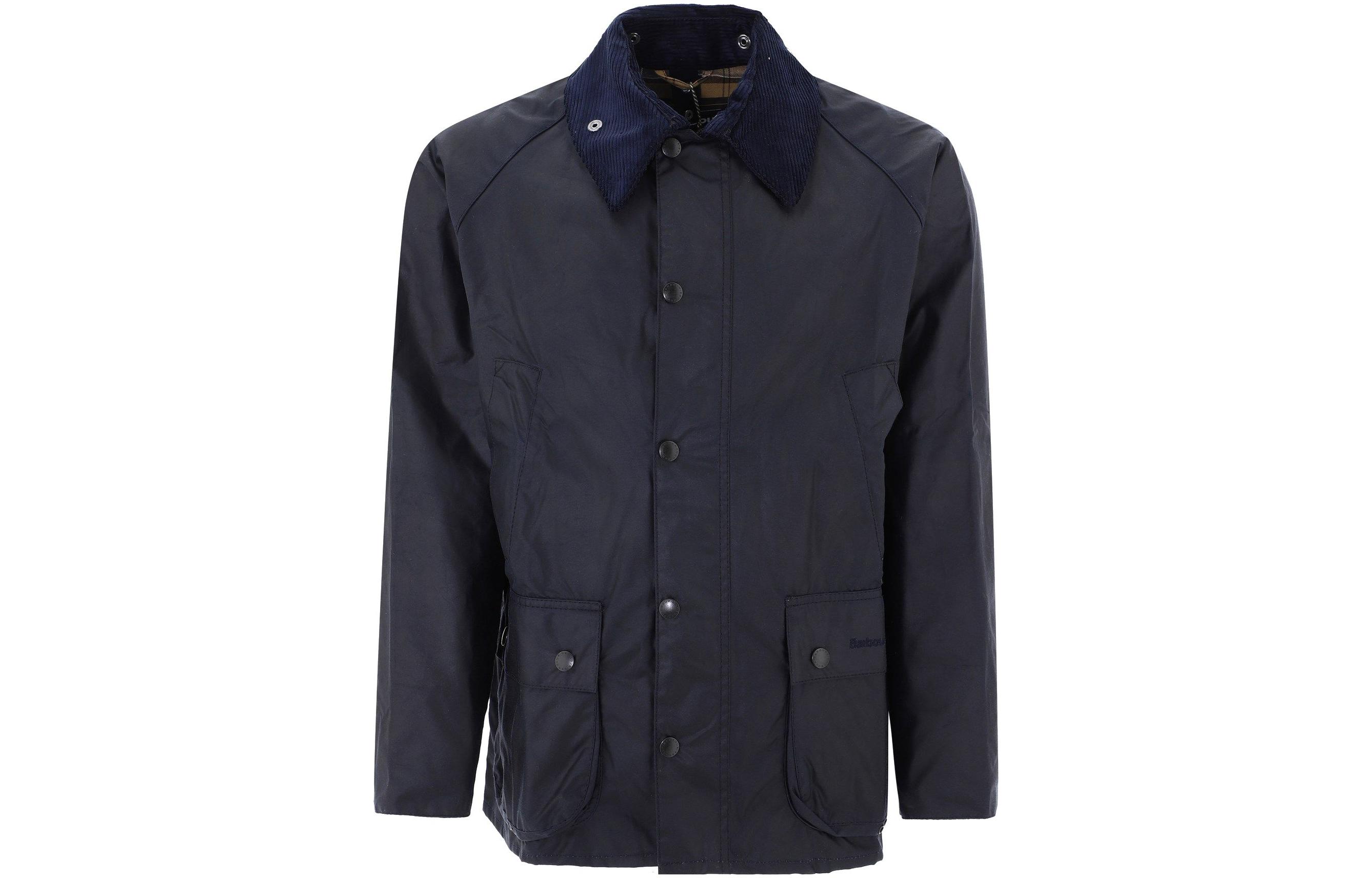 Barbour  Navy Waxed Jacket with Hidden Zipper and Multi-Pocket Design. MWX0018MWXNY91 圖 2