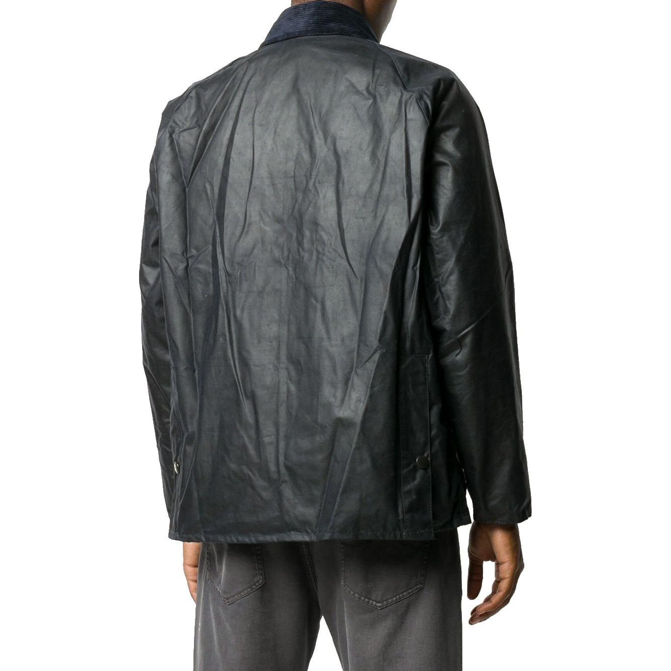 Barbour  Navy Waxed Jacket with Hidden Zipper and Multi-Pocket Design. MWX0018MWXNY91 圖 4