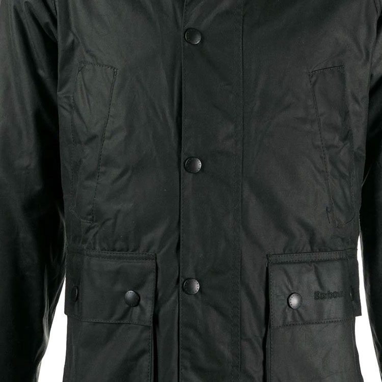 Barbour  Navy Waxed Jacket with Hidden Zipper and Multi-Pocket Design. MWX0018MWXNY91 圖 6