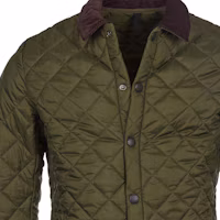 Sizing Barbour 綠橄欖色菱格紋夾克外套 MQU0240-GN
