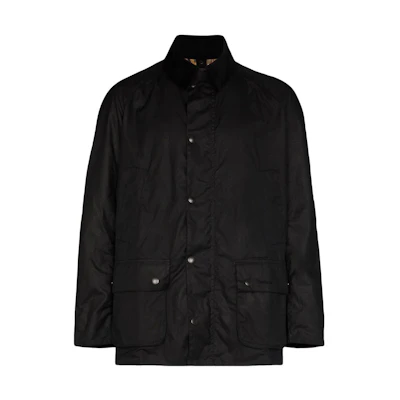 BARBOUR Solid Color Waxed Jacket Navy Blue MWX0339NY92