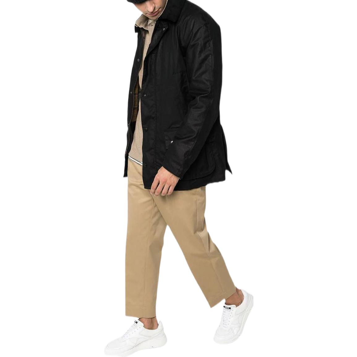 Lookbook BARBOUR Jaket Waxed Warna Solid Biru Navy MWX0339NY92