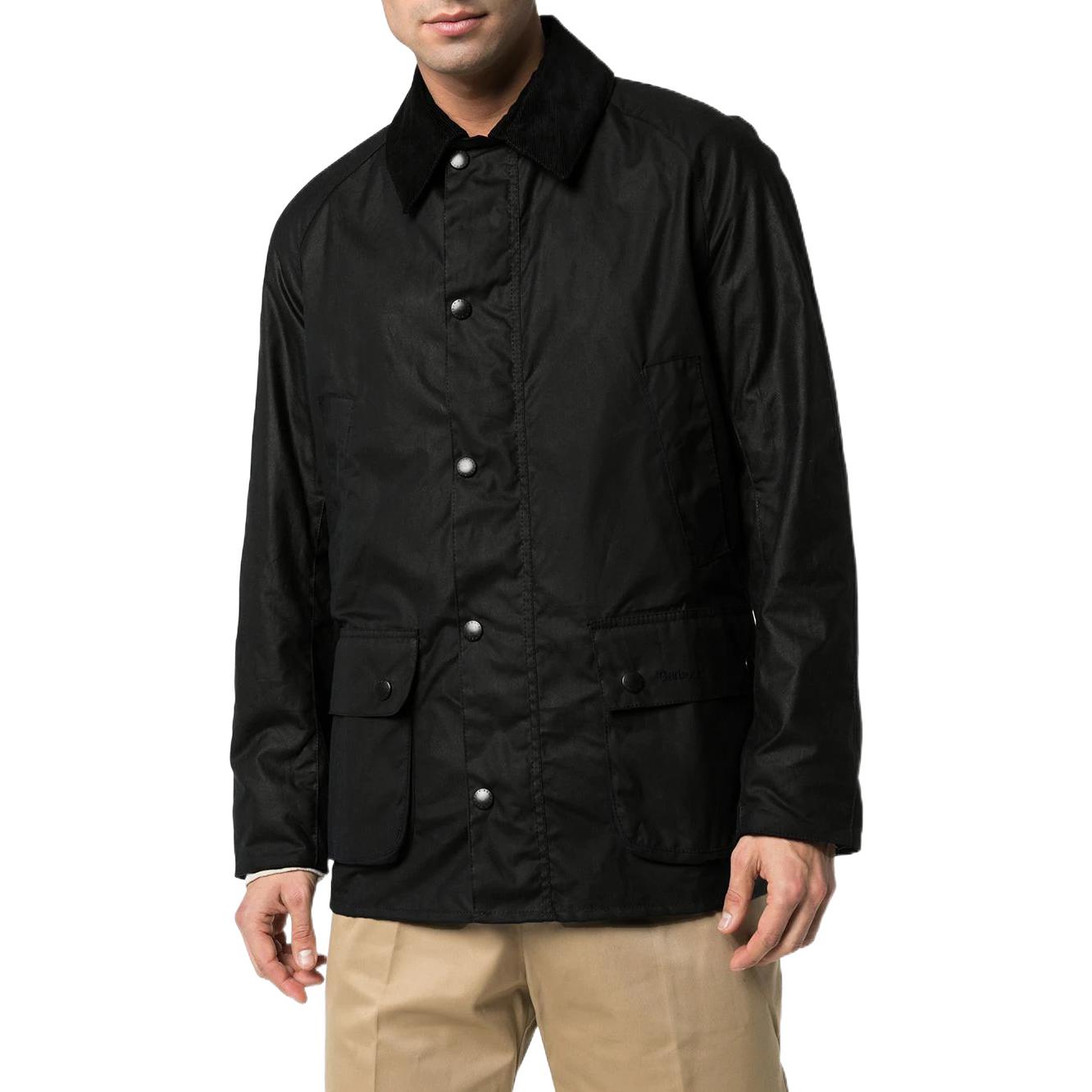 Shop BARBOUR Jaket Waxed Warna Solid Biru Navy MWX0339NY92