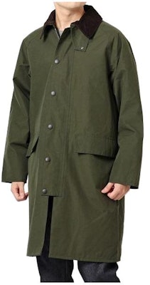 Barbour Jaket Panjang Lengan Hijau Solid Loose Fit dengan Desain Kerah. MWB0916 Order Barbour Jaket Panjang Lengan Hijau Solid Loose Fit dengan Desain Kerah. MWB0916