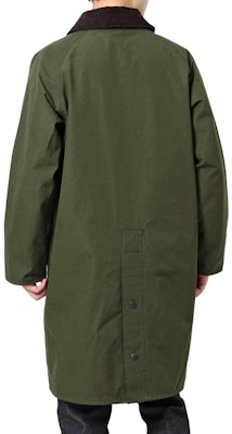 Barbour Jaket Panjang Lengan Hijau Solid Loose Fit dengan Desain Kerah. MWB0916 Shop Barbour Jaket Panjang Lengan Hijau Solid Loose Fit dengan Desain Kerah. MWB0916