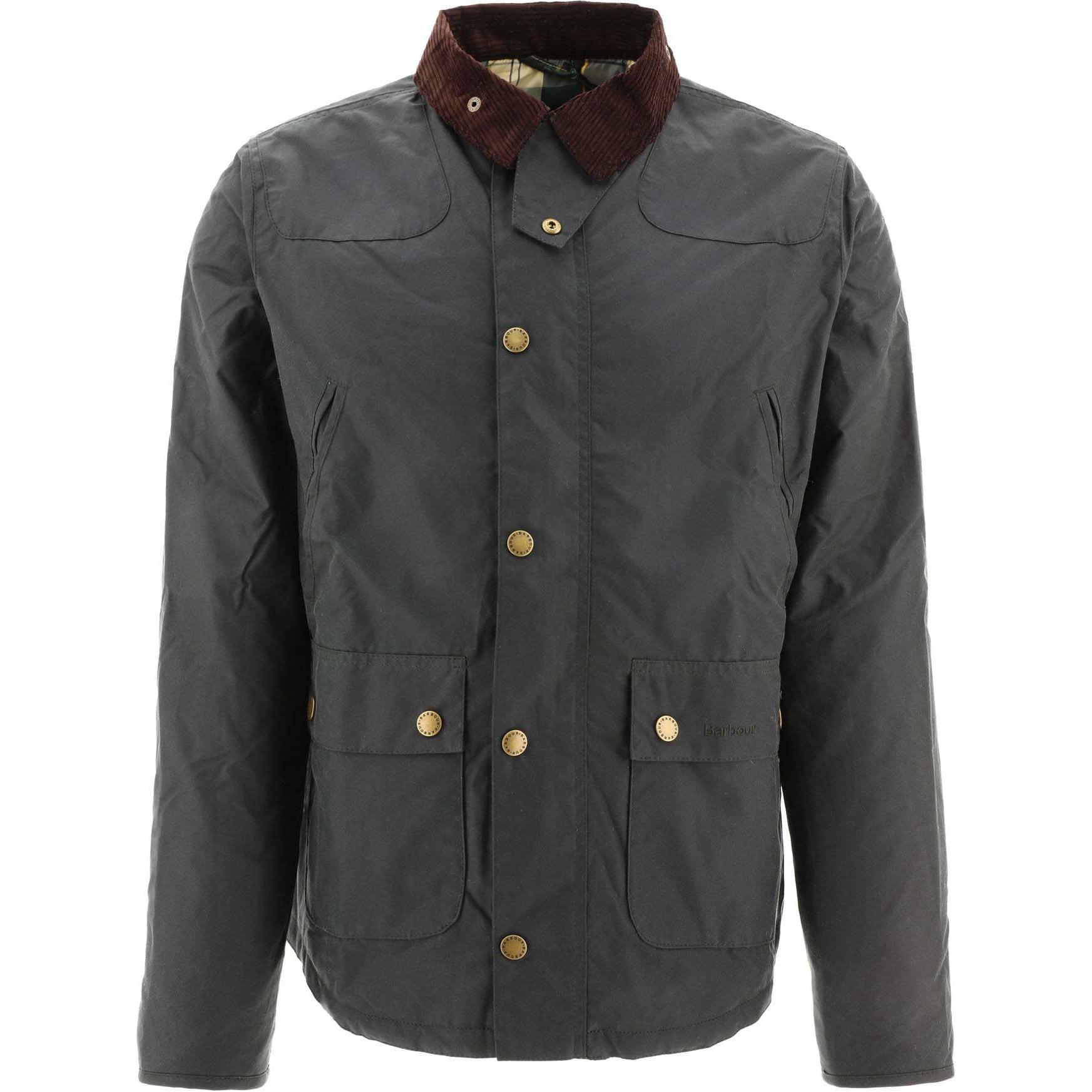 Barbour  Solid Single-Breasted Stand Collar Jacket Black MWX1106SG51