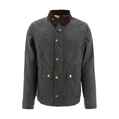Barbour Solid Single-Breasted Stand Collar Jacket Black MWX1106SG51