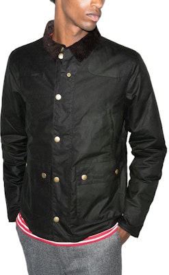 Barbour Jaket Hitam Stand Collar Single-Breasted Solid. MWX1106SG51 Lookbook Barbour Jaket Hitam Stand Collar Single-Breasted Solid. MWX1106SG51