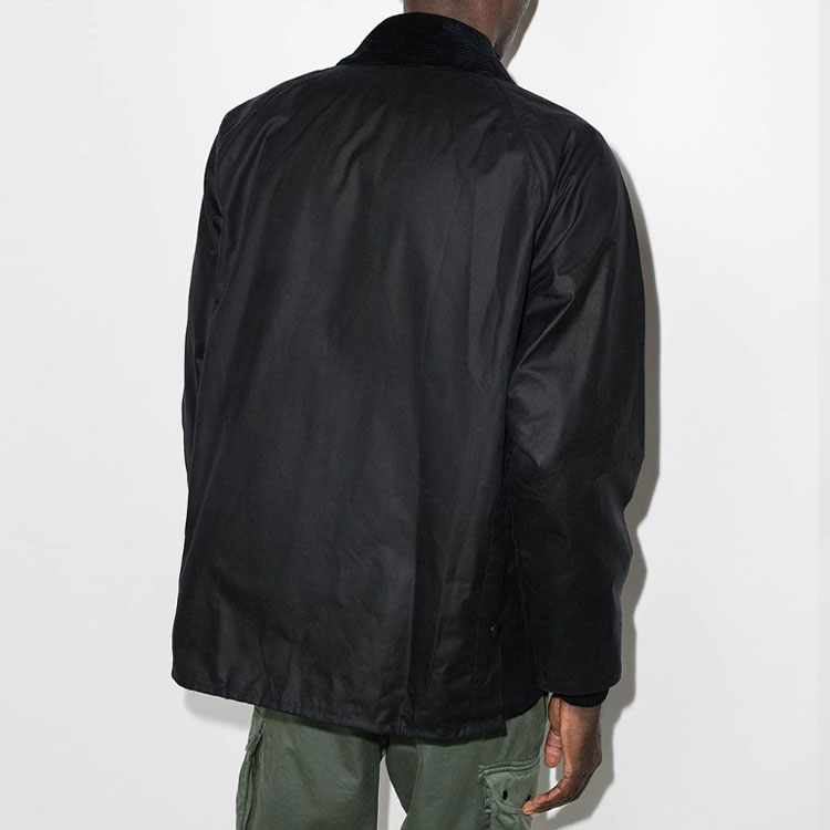 Shop BARBOUR Jaket Kain Waxed Solid Warna Biru Navy. MWX0018NY91