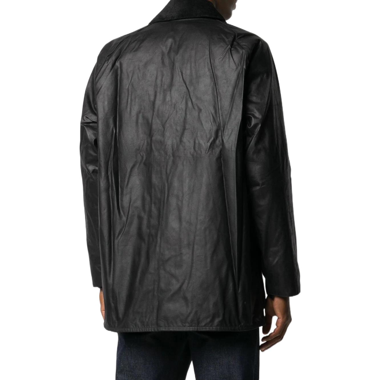 Shop 巴伯尔 黑色单排扣简约休闲户外经典蜡面夹克外套. MWX0017BK91-BK