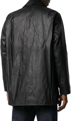 巴伯尔 黑色单排扣简约休闲户外经典蜡面夹克外套. MWX0017BK91-BK Shop 巴伯尔 黑色单排扣简约休闲户外经典蜡面夹克外套. MWX0017BK91-BK