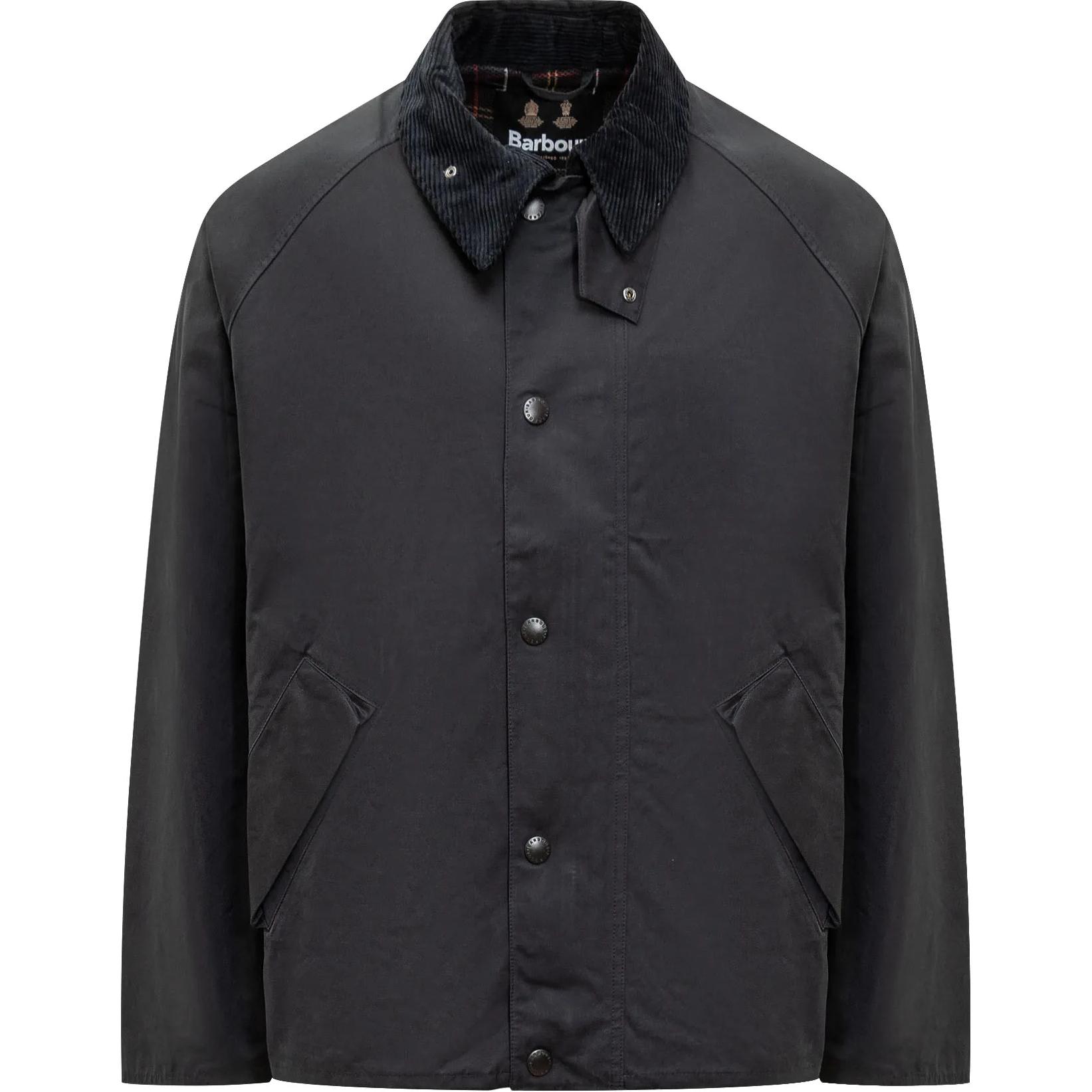 Order BARBOUR Jaket Kapas Lilin Navy Single-Breasted Lengan Panjang. MCA0931NY71