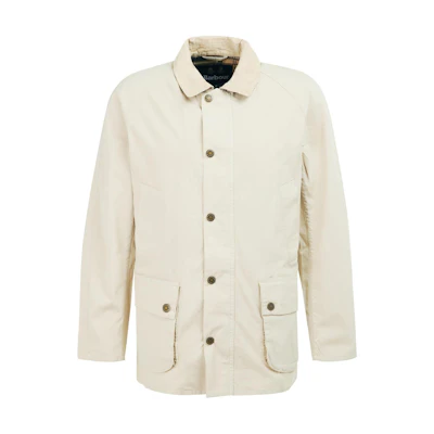 Barbour White Solid Single-Breasted Long-Sleeve Jacket MCA0792ST11