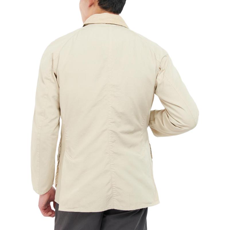 Shop Barbour Jaket Putih Lengan Panjang Single-Breasted Solid MCA0792ST11