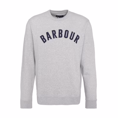 Barbour Addington Crewneck Letter Long Sleeve Sweatshirt Grey MOL0582GY52