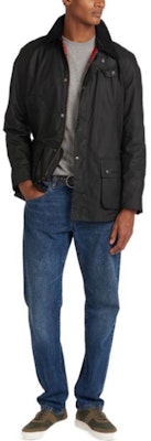 BARBOUR Ashby Jaket Hitam Waxed Cotton dengan Kerah Berdiri. MWX0339BK71 Lookbook BARBOUR Ashby Jaket Hitam Waxed Cotton dengan Kerah Berdiri. MWX0339BK71