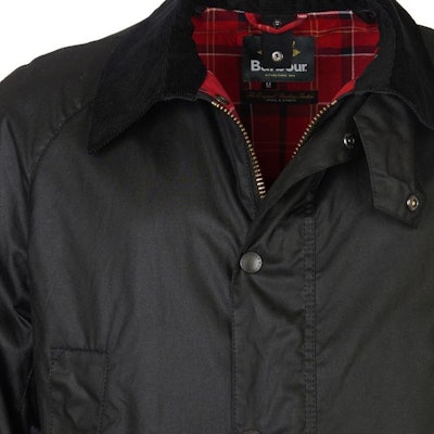 BARBOUR Ashby Jaket Hitam Waxed Cotton dengan Kerah Berdiri. MWX0339BK71 Details for BARBOUR Ashby Jaket Hitam Waxed Cotton dengan Kerah Berdiri. MWX0339BK71