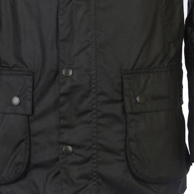 BARBOUR Ashby Jaket Hitam Waxed Cotton dengan Kerah Berdiri. MWX0339BK71 Sizing BARBOUR Ashby Jaket Hitam Waxed Cotton dengan Kerah Berdiri. MWX0339BK71