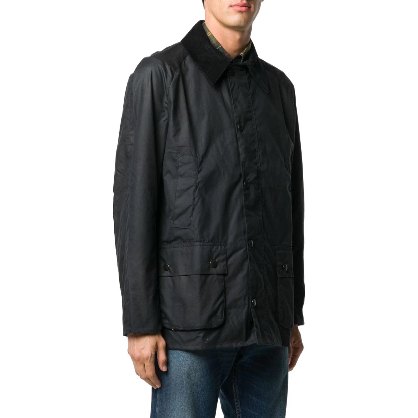 Shop Barbour Ashby 經典蠟棉夾克配招牌格紋內襯外套。 MWX0339MWXNY92