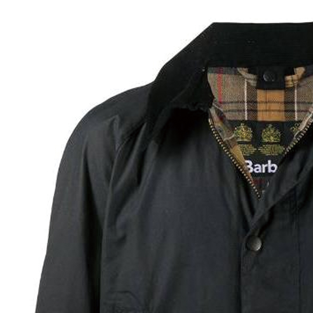 Sizing Barbour Ashby 經典蠟棉夾克配招牌格紋內襯外套。 MWX0339MWXNY92