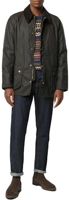 바버 애쉬비 왁스 재킷 남성용 그린 콘트라스트 칼라 캐주얼 코트. MWX0339MWX-OL71 Shop 바버 애쉬비 왁스 재킷 남성용 그린 콘트라스트 칼라 캐주얼 코트. MWX0339MWX-OL71