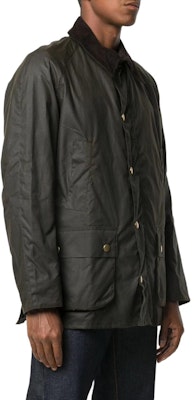 바버 애쉬비 왁스 재킷 남성용 그린 콘트라스트 칼라 캐주얼 코트. MWX0339MWX-OL71 Details for 바버 애쉬비 왁스 재킷 남성용 그린 콘트라스트 칼라 캐주얼 코트. MWX0339MWX-OL71