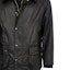 Sizing BARBOUR Bedale Jaket Kasual Hitam Waxed dengan Resleting dan Kancing. MWX0018BK91