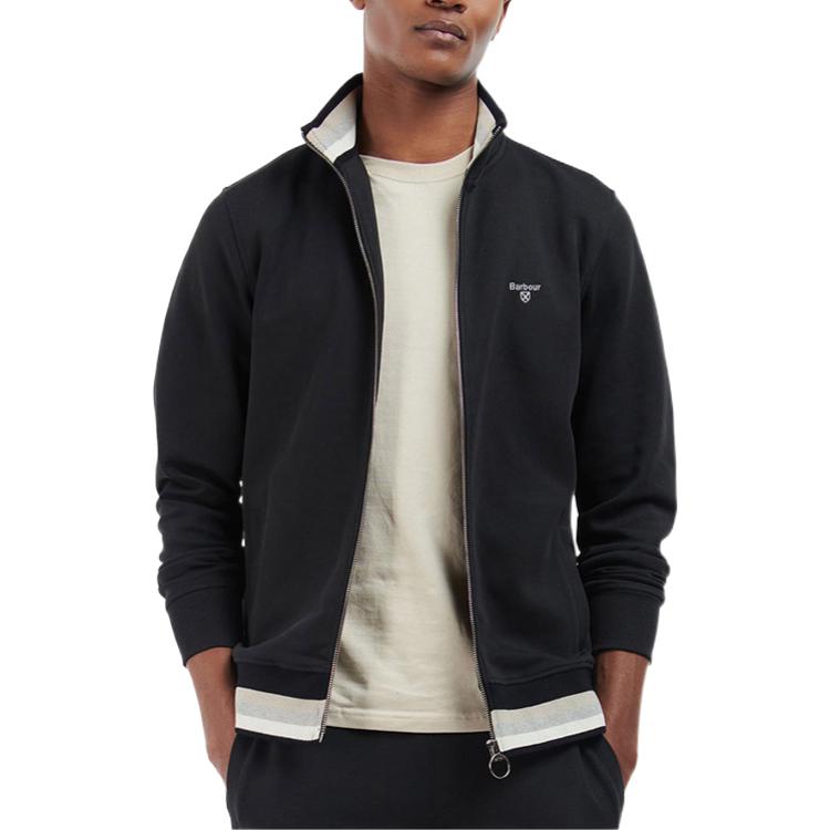 Barbour Black Colorblock Logo Print Stand Collar Jacket MOL0408-BK 圖 3