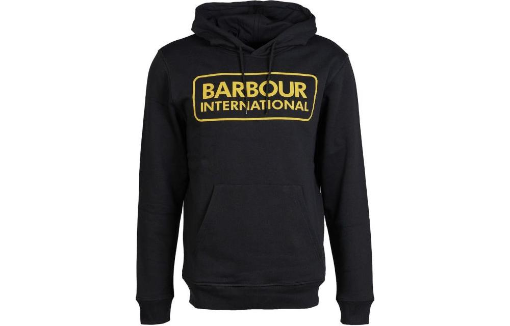 Barbour Black Logo Hoodie Pullover Long Sleeve Regular Fit MOL0329BK31