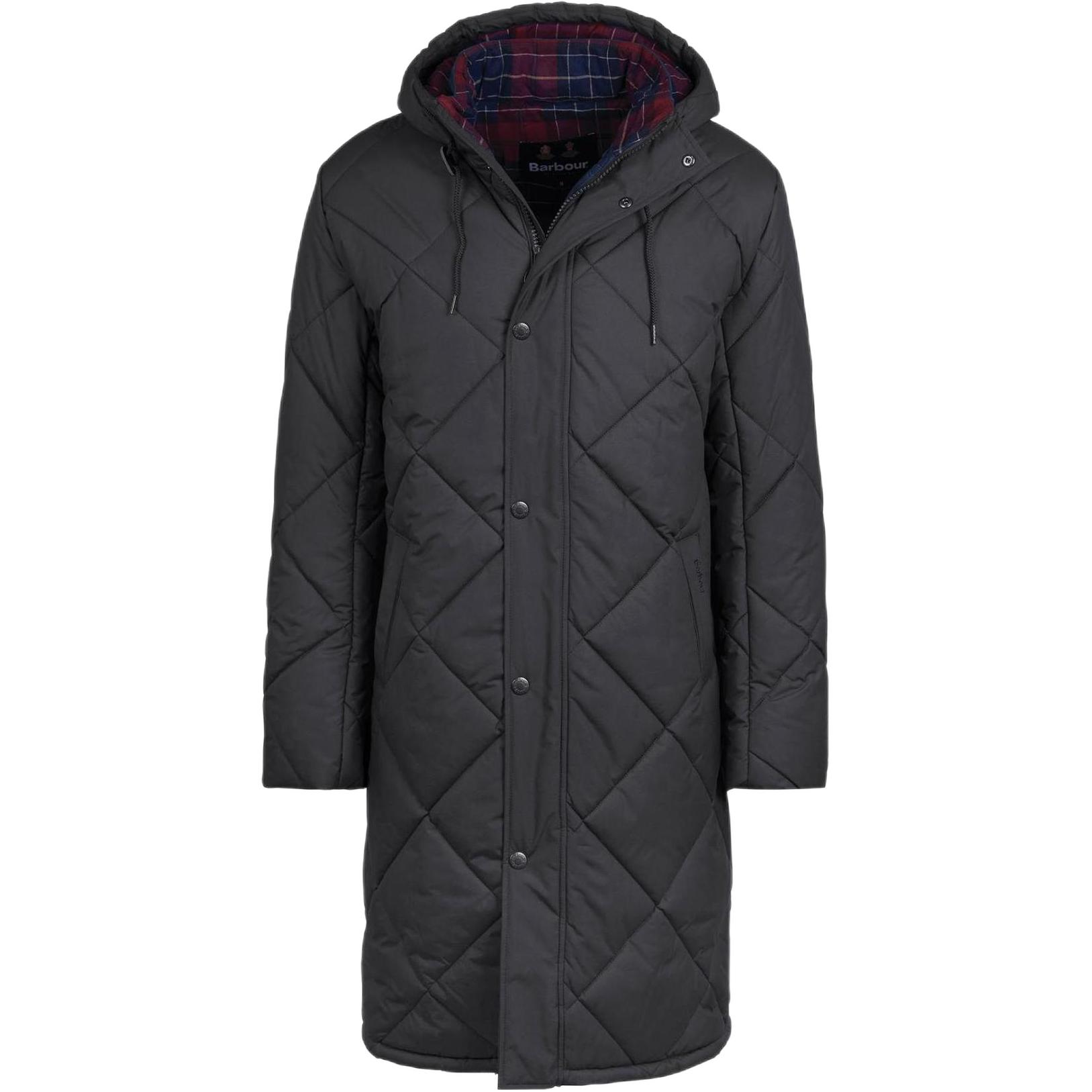 Barbour Black Quilted Mid-Length Casual Jacket MQU1599NY91-BK