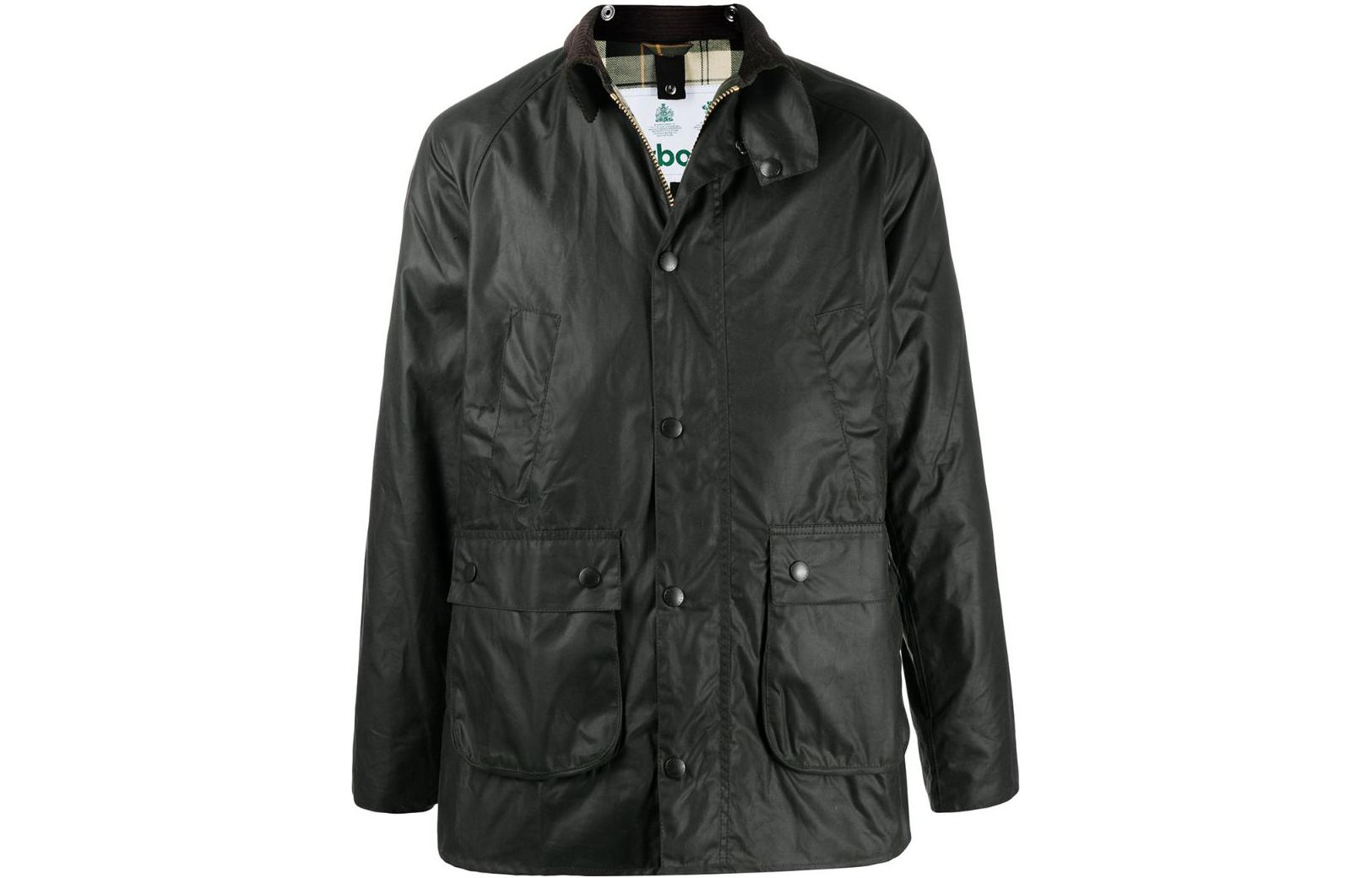 Barbour Black Solid Turn-Down Collar Button-Up Long Sleeve Jacket MWX1758MWXSG92