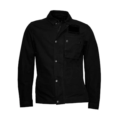 Barbour Black Solid Zip-Up Collared Slim-Fit Jacket MCA0976BK11