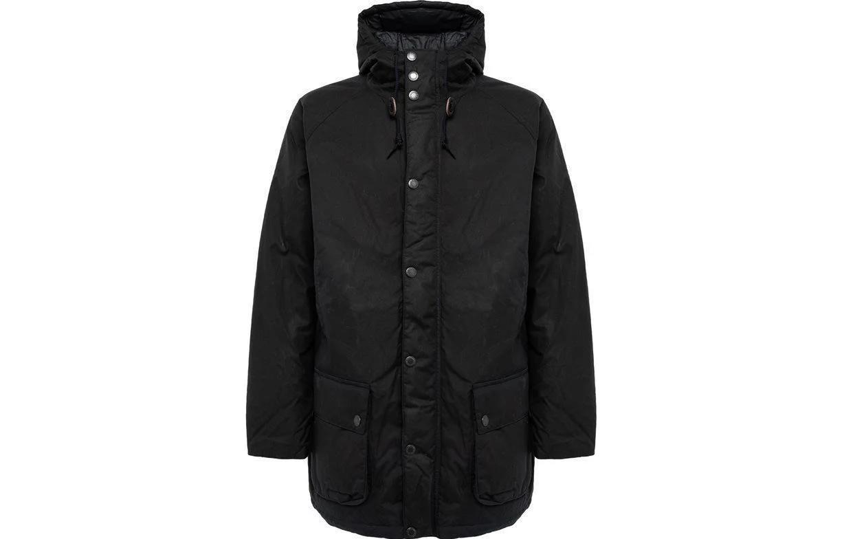 Barbour Black Waxed High-Neck Long-Sleeve Jacket MWX1845MWXNY92